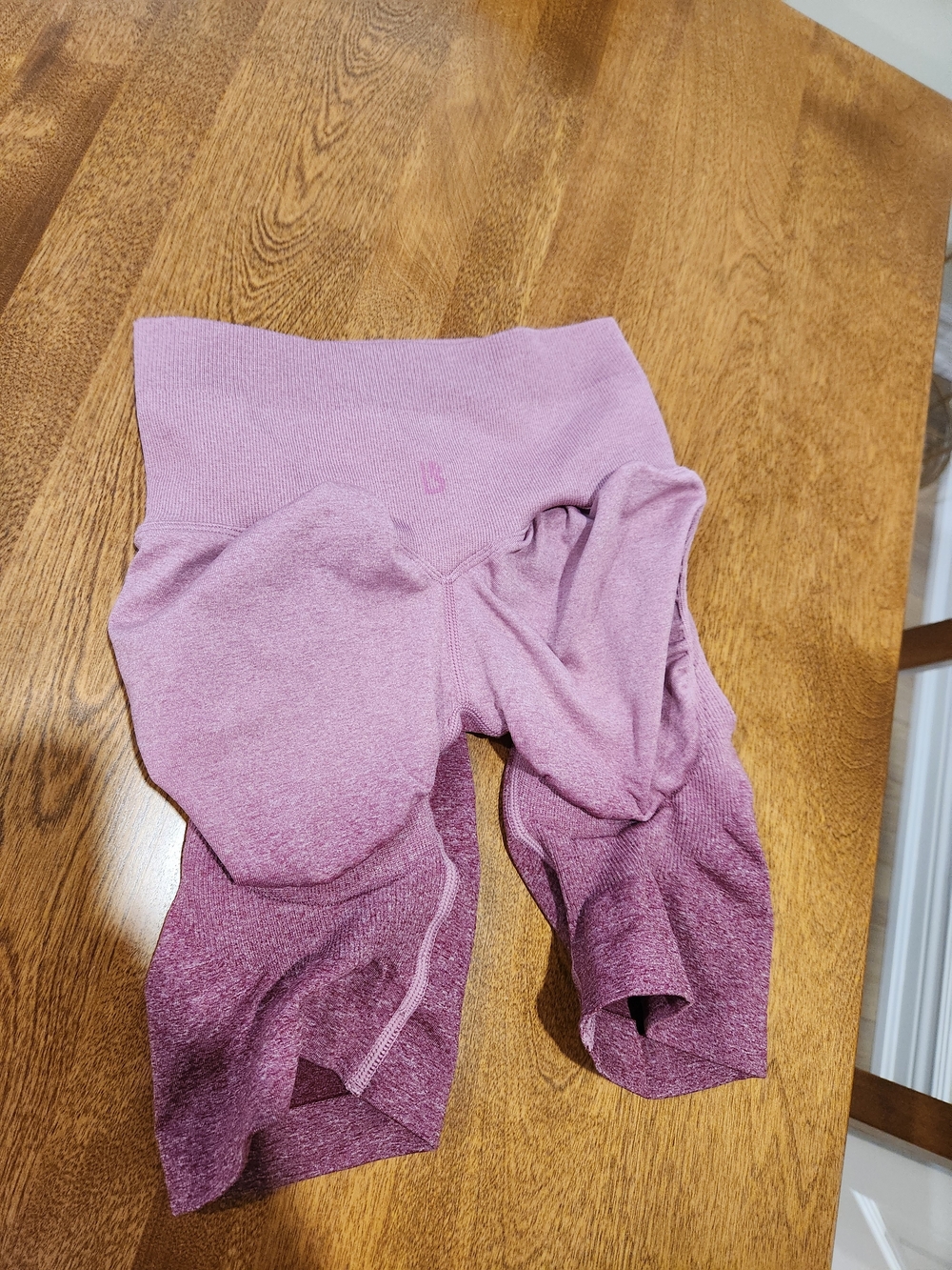BuffBunny Miracle Seamless Ombre Pink High-Waist Bike Shorts - Picture 2 of 3